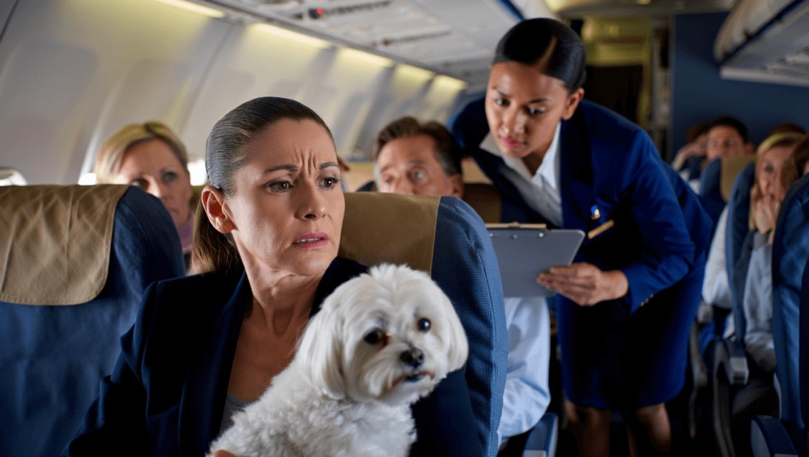 Pour prendre l'avion avec leurs chiens, des voyageurs les font passer pour des animaux d'assistance