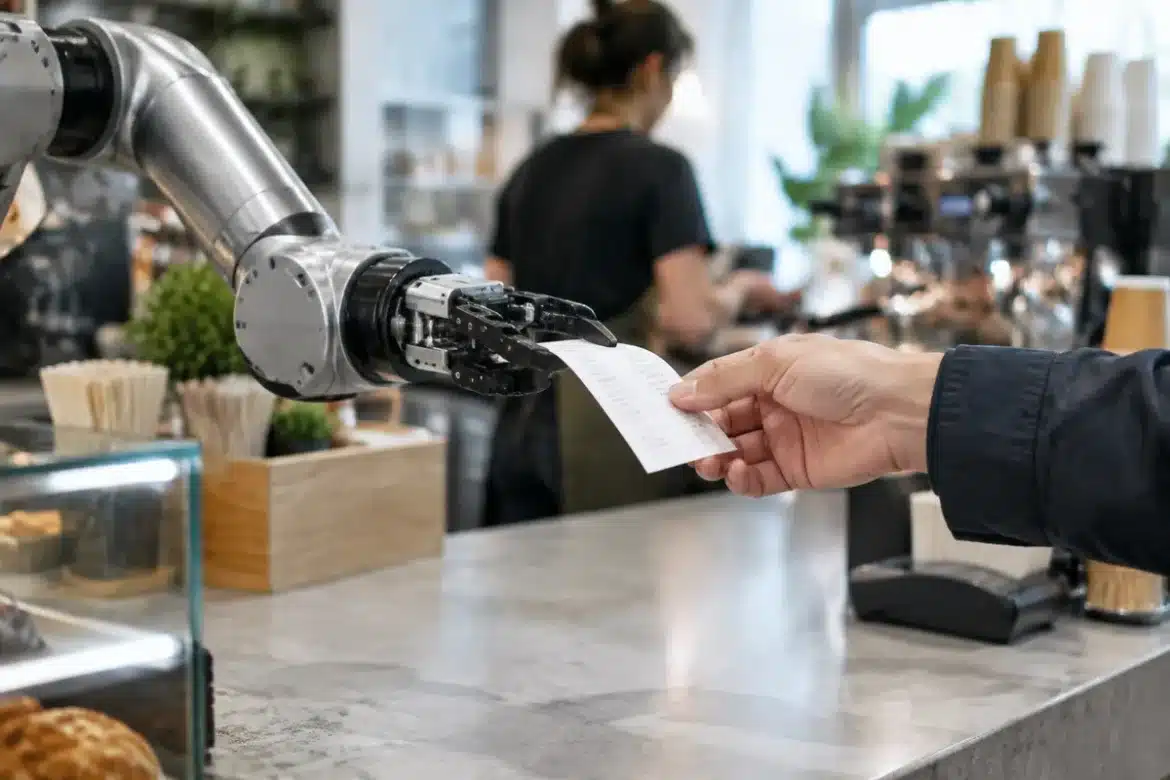 Comment sont gérés les pourboires versés aux robots serveurs ?